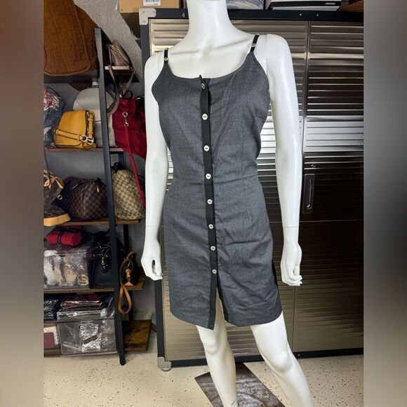 Fendi Fendissime Sportswear Gray Lana Wool Dress 6 - Picture 1 of 14